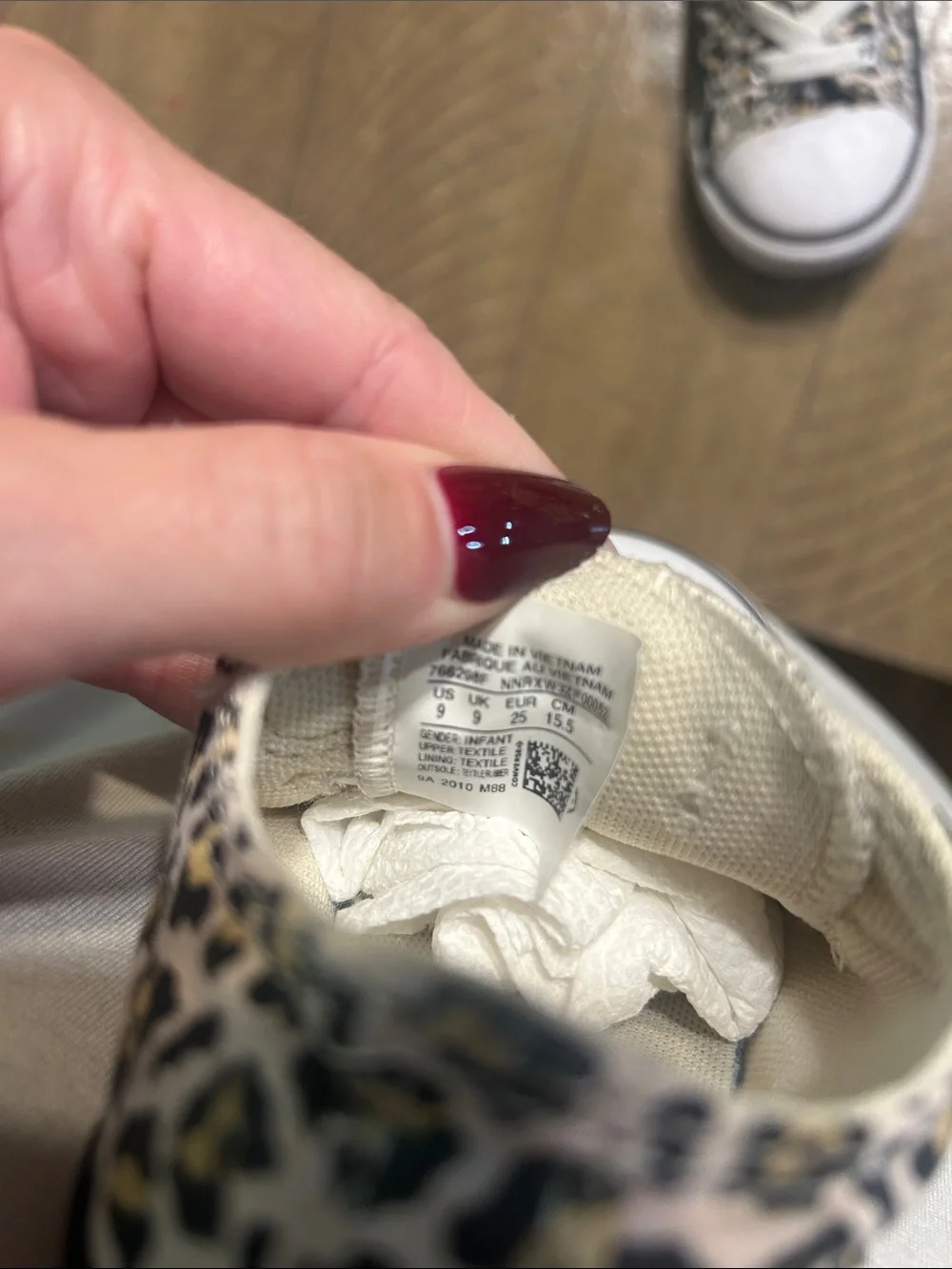 Converse Kids Leopard-Print Sneakers Size 9 Toddler